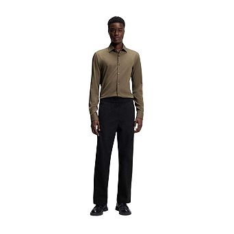 Hugo Boss Mens Solid Slim Long-Sleeved Shirt