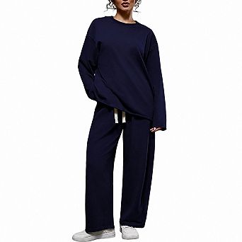 Womens 2 pc Winter Tracksuit Set Long Sleeve Casual Sportswear