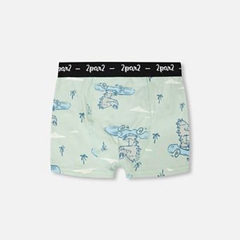 Big Kids Boy Organic Cotton Boxer Crocodile Print