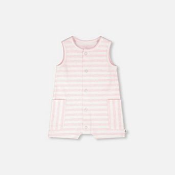 Baby Girl Cotton Striped Romper and Stripes