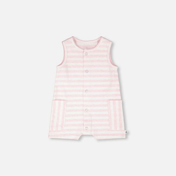 Baby Girl Cotton Striped Romper and Stripes