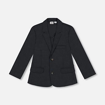 Big Kids Boy Two-Button Tailored Blazer with Flap Pockets