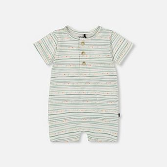 Baby Boy Organic Cotton Romper Printed Lines