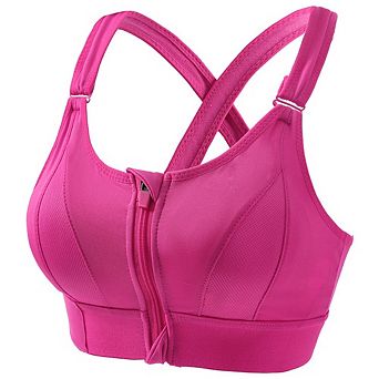 Women High Impact Front Closure Sports Bra Adjustable Straps Workout Running Fitness Bra