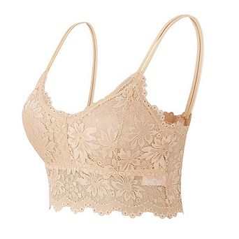 Women Lace Bra Plunge Padded No Underwire Bralettes