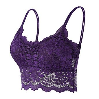 Women Lace Bra Plunge Padded No Underwire Bralettes