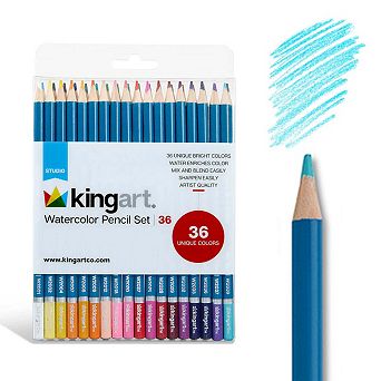 KINGART Watercolor Pencils Set - 36 Colors