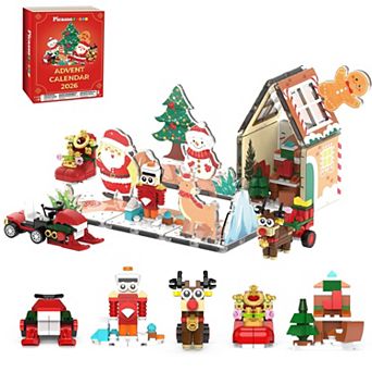 Magnetic Tiles Advent Calendar Christmas Gingerbread House Set, 302 pc STEM Toy Gift for Kids