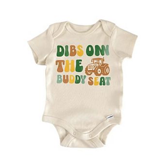 Buddy Seat Farm Tractor Newborn Baby Onesie®