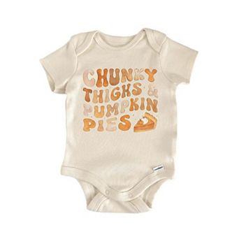 Chunky Thighs Pie Thanksgiving Newborn Baby Onesie®