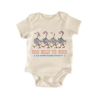 Too Silly Too Sink Goose Newborn Baby Onesie®