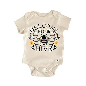 Welcome Our Hive Honey Newborn Baby Onesie®