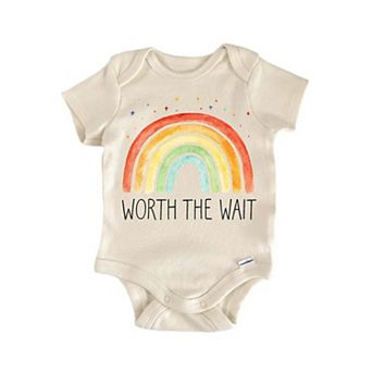 Worth The Wait Rainbow Newborn Baby Onesie®