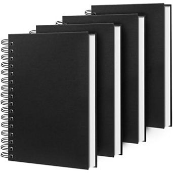 4-Pack College Ruled Spiral Notebook 100gsm Thick Paper Lay Flat Hardcover Journal