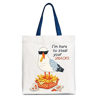 I'm Here To Steal Your Snacks Seagull Tote Bag, Funny Summer Beach Gift Shopper