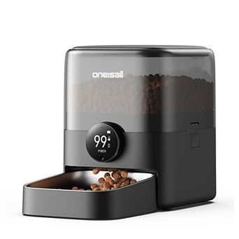 Oneisall 3L Smart Cat Feeder Large Kibble Automatic Pet Food Dispenser Stainless Steel Bowl