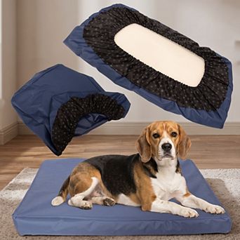 42x28x4.5 High-Elastic PVC Summer Cooling Pet Mat Protector, Professional Waterproof Bed Topper