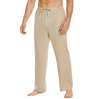 PINSPARK Mens Lightweight Open Bottom Baggy Casual Workout Sweatpants with Pockets