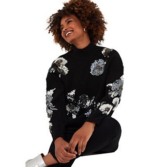 Joe Browns Women's Plus Size Mockneck Shimmer Sweater