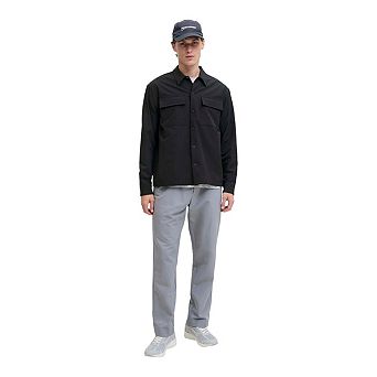 Jack And Jones Mens Commute Solid Long-Sleeved Shirt