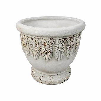 WOW PIONEER Square Rustic Garden Planter Urn for Outdoor Planting and Decoration