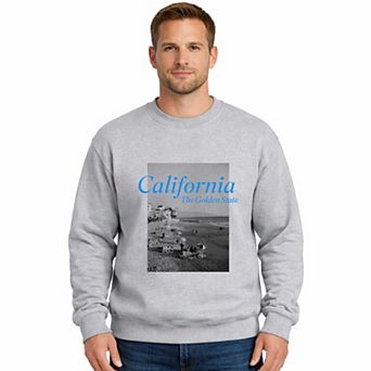 California Golden State Puff Print - Men's Graphic Sweatshirt
