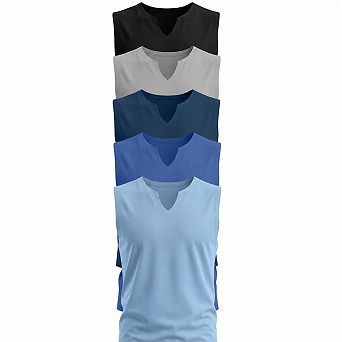 5-Pack Men's Big And Tall V Neck Tank Tops Athletic Workout Shirts