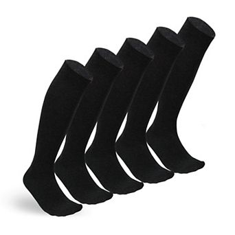 5 Pairs Men's Combed Cotton Dress Socks Handlinked Breathable Durable