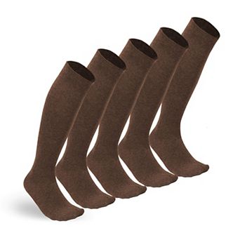 5 Pairs Men's Combed Cotton Dress Socks Handlinked Breathable Durable