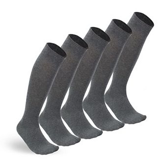 5 Pairs Men's Combed Cotton Dress Socks Handlinked Breathable Durable