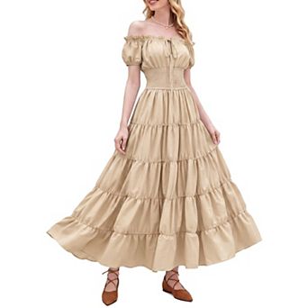 Renaissance Women Dress Medieval Peasant Cottagecore Themed Party Costume