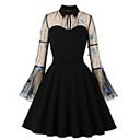 Women Vintage 1950s Retro Rockabilly A Line Swing Dress Cocktail Party ...
