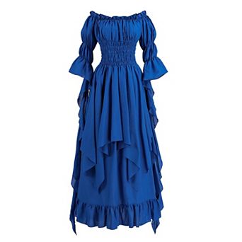 Women Medieval Renaissance Costume Victorian Gothic Fairy Witch Party Dress