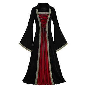 Womens Medieval Renaissance Princess Retro Gown Costume Dress