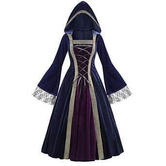 Womens Medieval Renaissance Princess Retro Gown Costume Dress