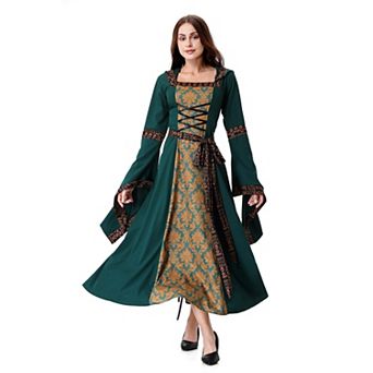 Womens Medieval Renaissance Princess Retro Gown Costume Dress