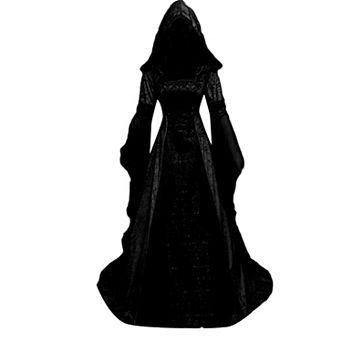 Women Hooded Gothic Medieval Renaissance Victorian Corset Costume Dress