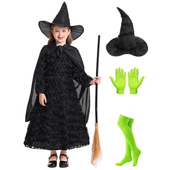 Princess Tulle Dress Witch Costume With Accessories For Dress Up Play