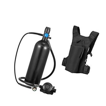 VEVOR Mini Scuba Tank, 1.9L Portable Small for Underwater Breathing, Reusable Lung Diving Cylinder
