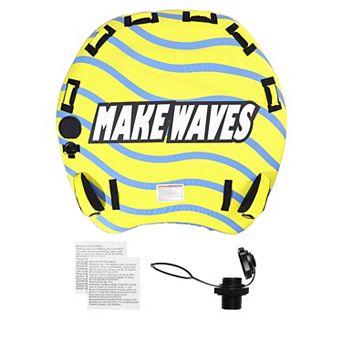 VEVOR Towable Tube for Boating, 1-3 Riders Inflatable Towable Tube with Bumper Fins