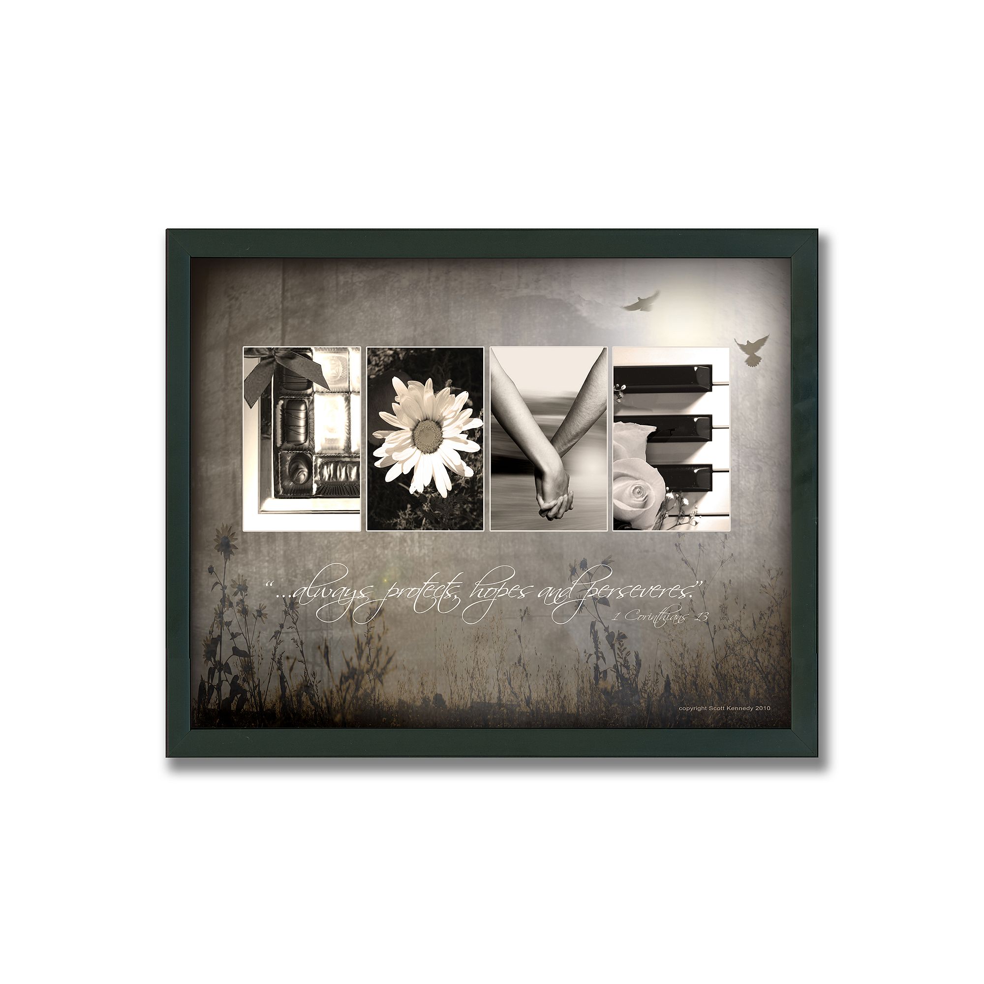 Love Letters Framed Canvas Art by Scott Kennedy, Multicolor