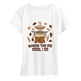 Women's Star Wars Mandalorian Grogu Thanksgiving Graphic Tee