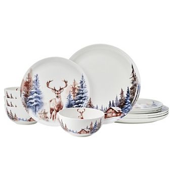 Mikasa Whispering Pines 12 pc Dinnerware Set