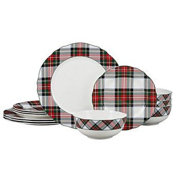 Mikasa Tartan 12 pc Dinnerware Set