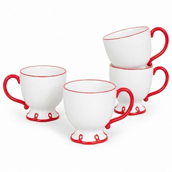 Sango Splash of Cheers 4 pc 16-oz. Stoneware Coffee Mug Set