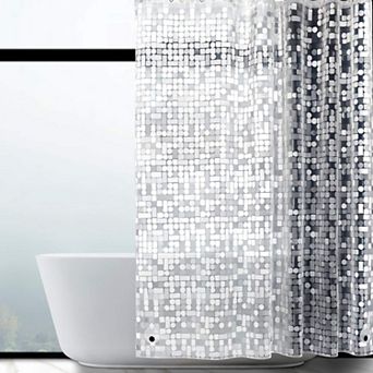 Eva 8g Eva Bathroom Shower Curtain Liner 3d Frosted Bubble Heavy Duty Waterproof Thick Plastic