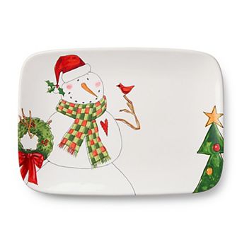 Certified International Snowman Delight Rectangular Serving Platter
