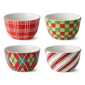 Certified International Holiday 4 pc 24-oz. Ice Cream Bowl Set