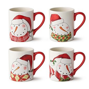 Certified International Snowman Delight 4 pc Mug Set