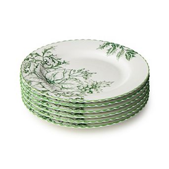 Certified International Winter Evergreen 6 pc Salad Plate Set